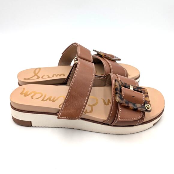 Sam Edelman Adrianna Two-Strap Sandals Women's Saddle Size US10.5M EU41.5 - Picture 4 of 12
